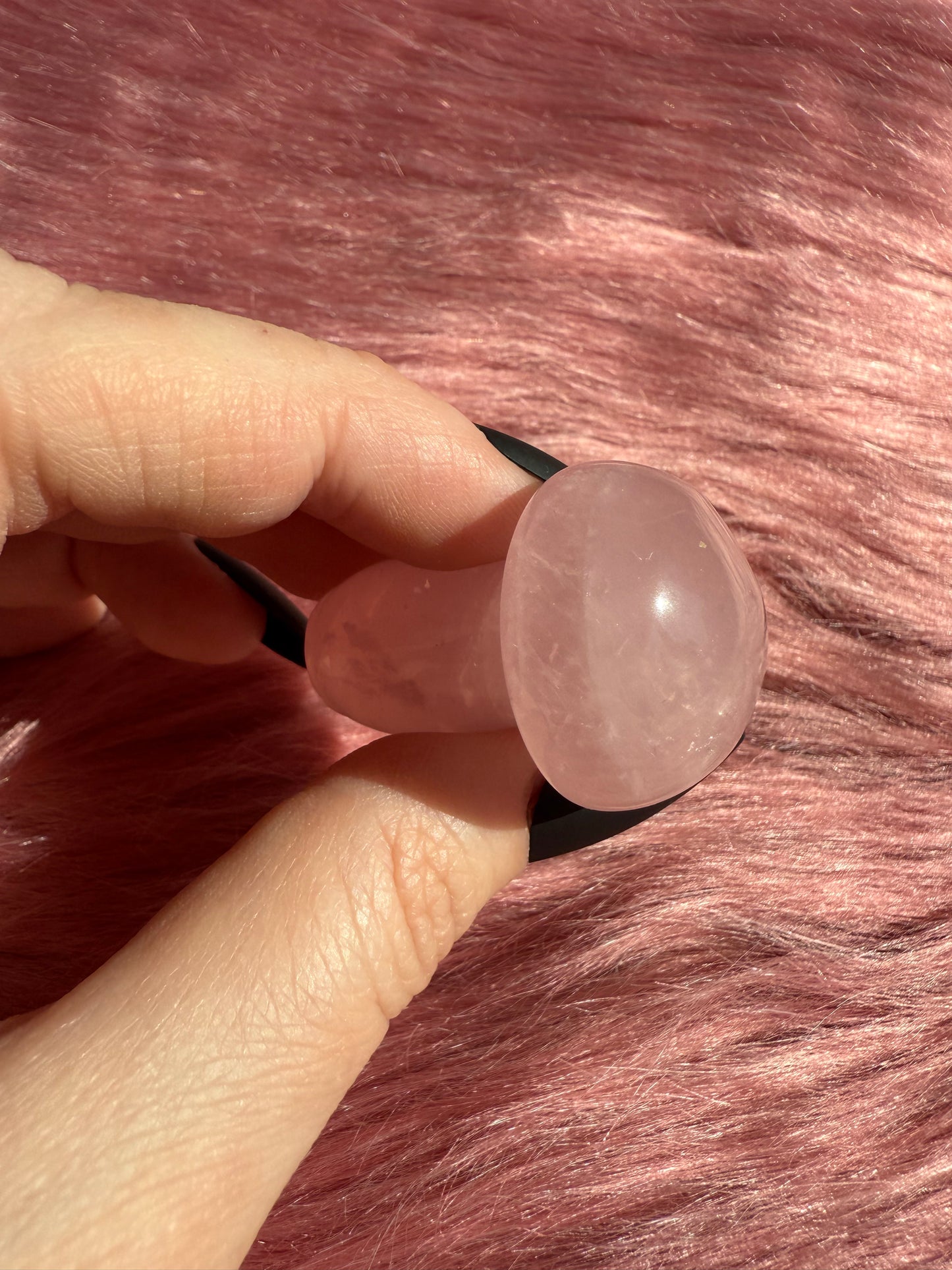 Stunning High Quality Small Rose Quartz Mushroom - D