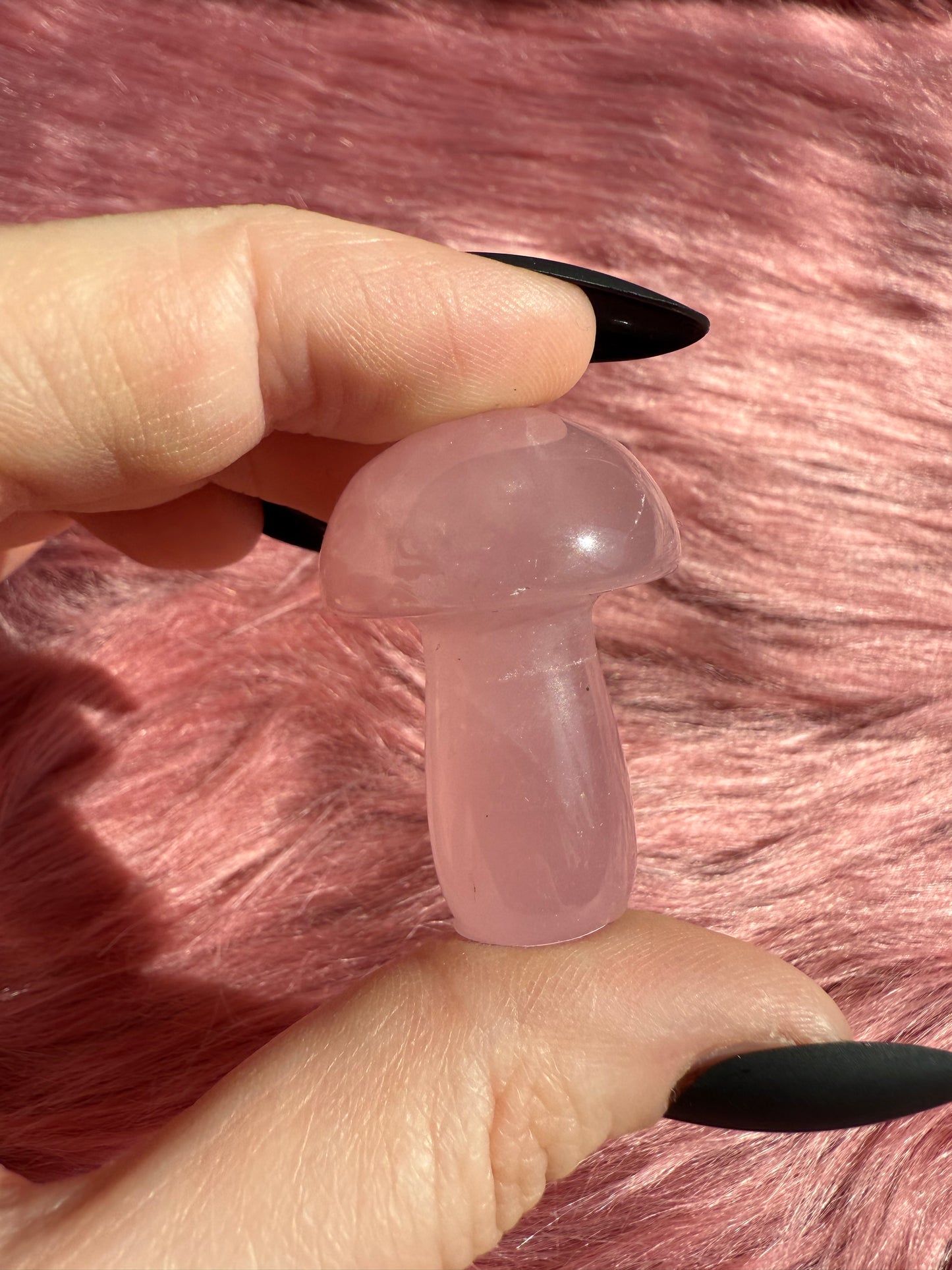 Stunning High Quality Small Rose Quartz Mushroom - F