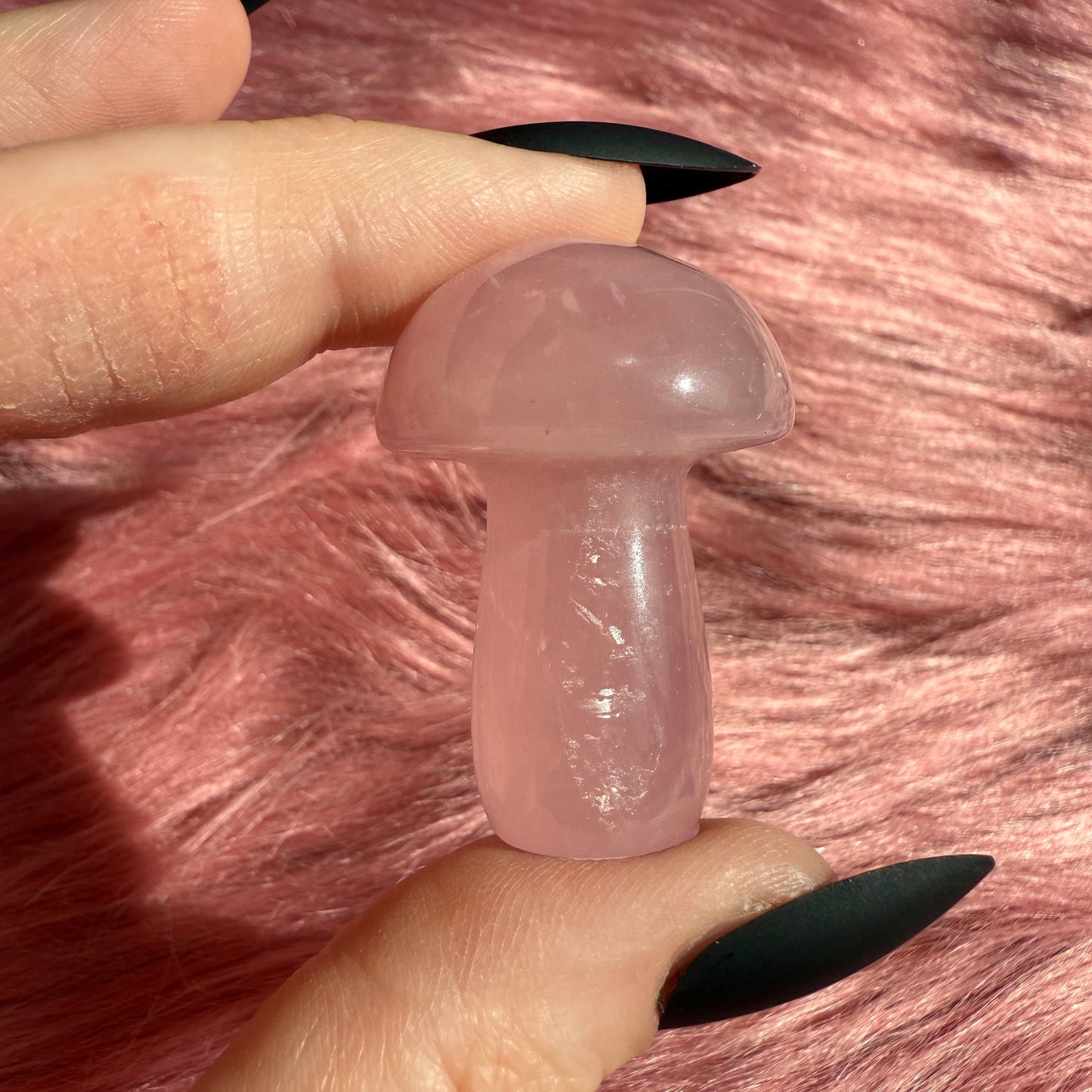 Stunning High Quality Small Rose Quartz Mushroom - F