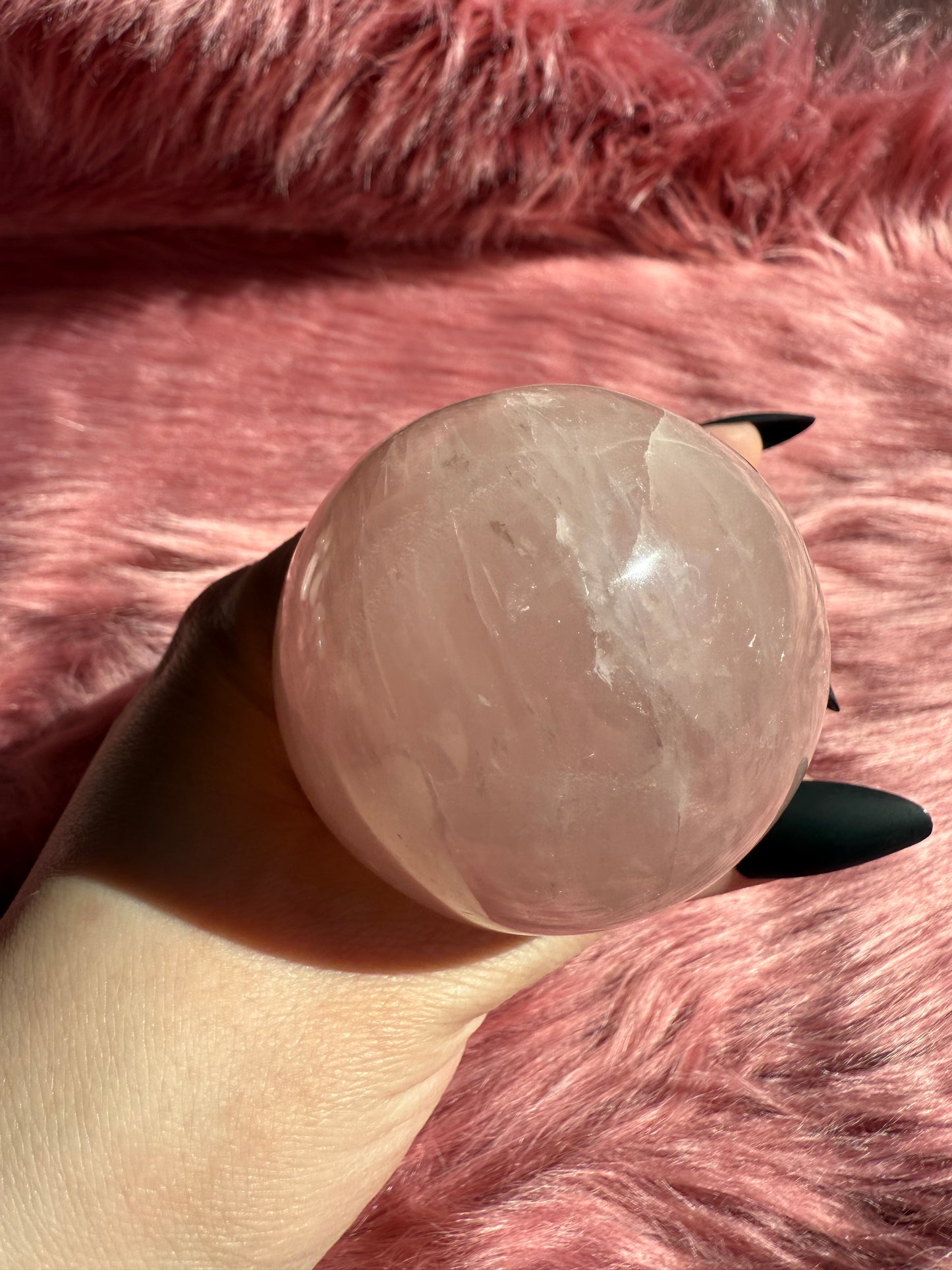 Stunning High Quality Jumbo Rose Quartz Mushroom - K