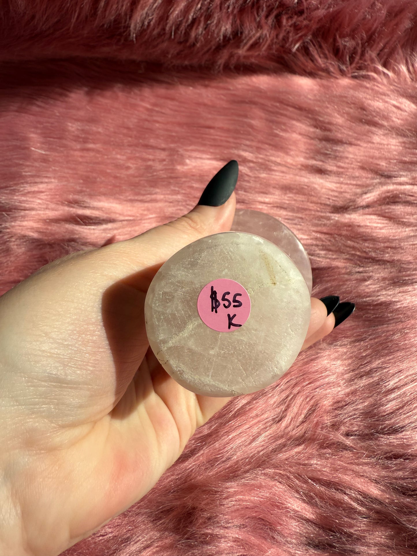 Stunning High Quality Jumbo Rose Quartz Mushroom - K