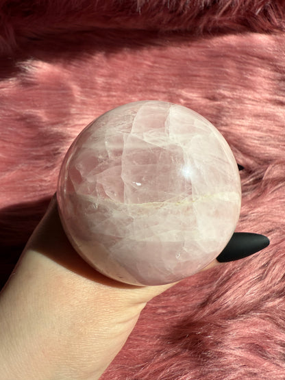 Stunning High Quality Jumbo Rose Quartz Mushroom - D