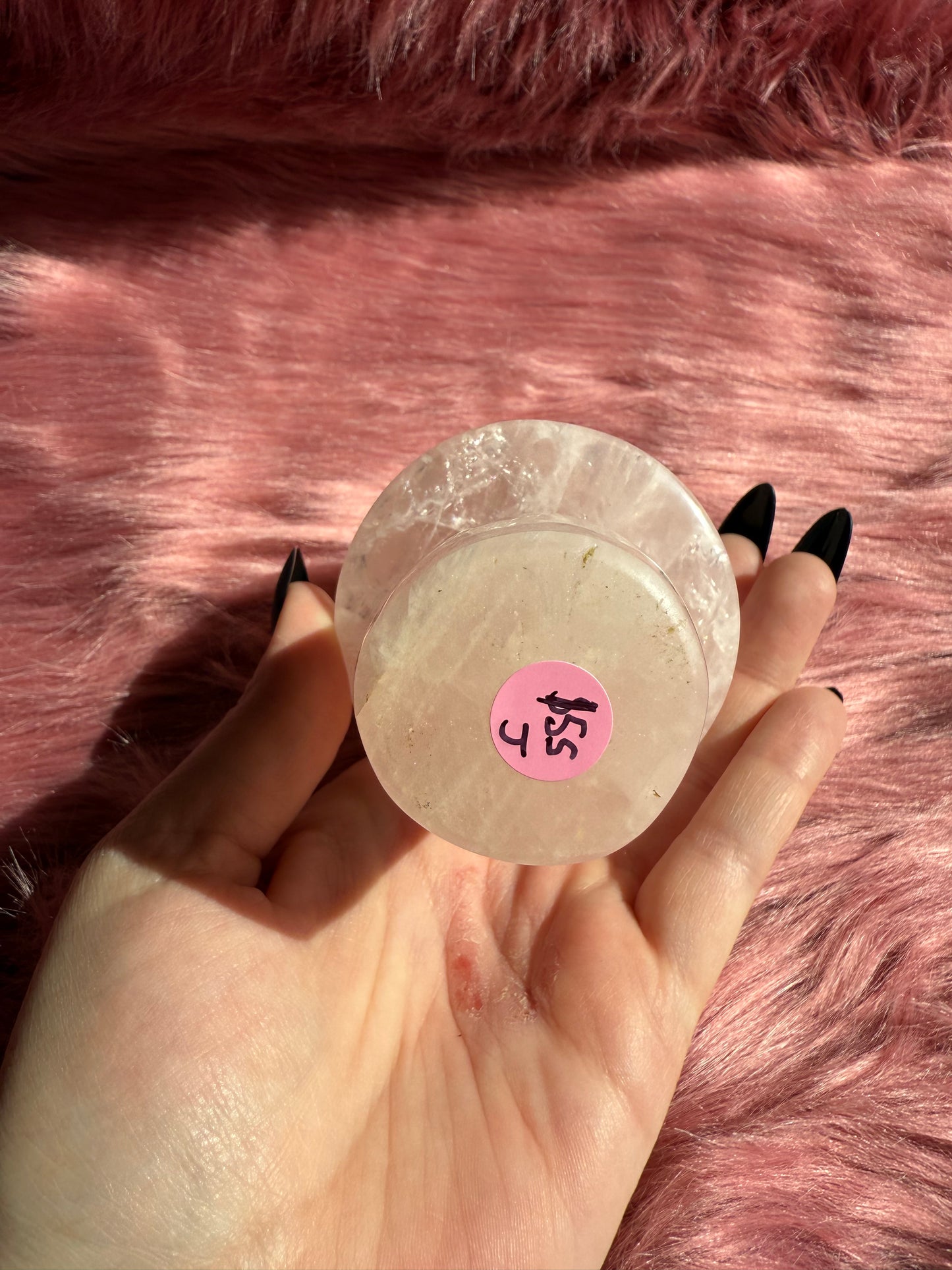 Stunning High Quality Jumbo Rose Quartz Mushroom - J