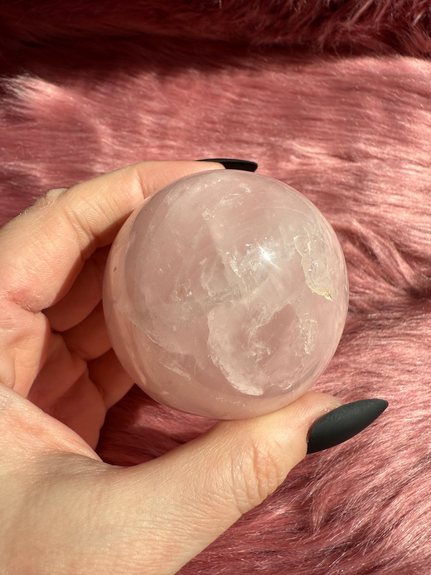 Stunning High Quality Jumbo Rose Quartz Mushroom - L