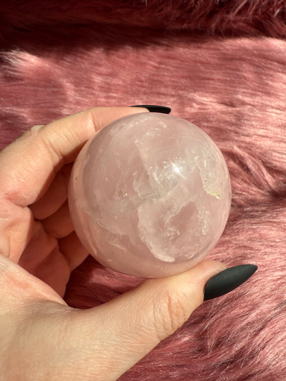 Stunning High Quality Jumbo Rose Quartz Mushroom - L