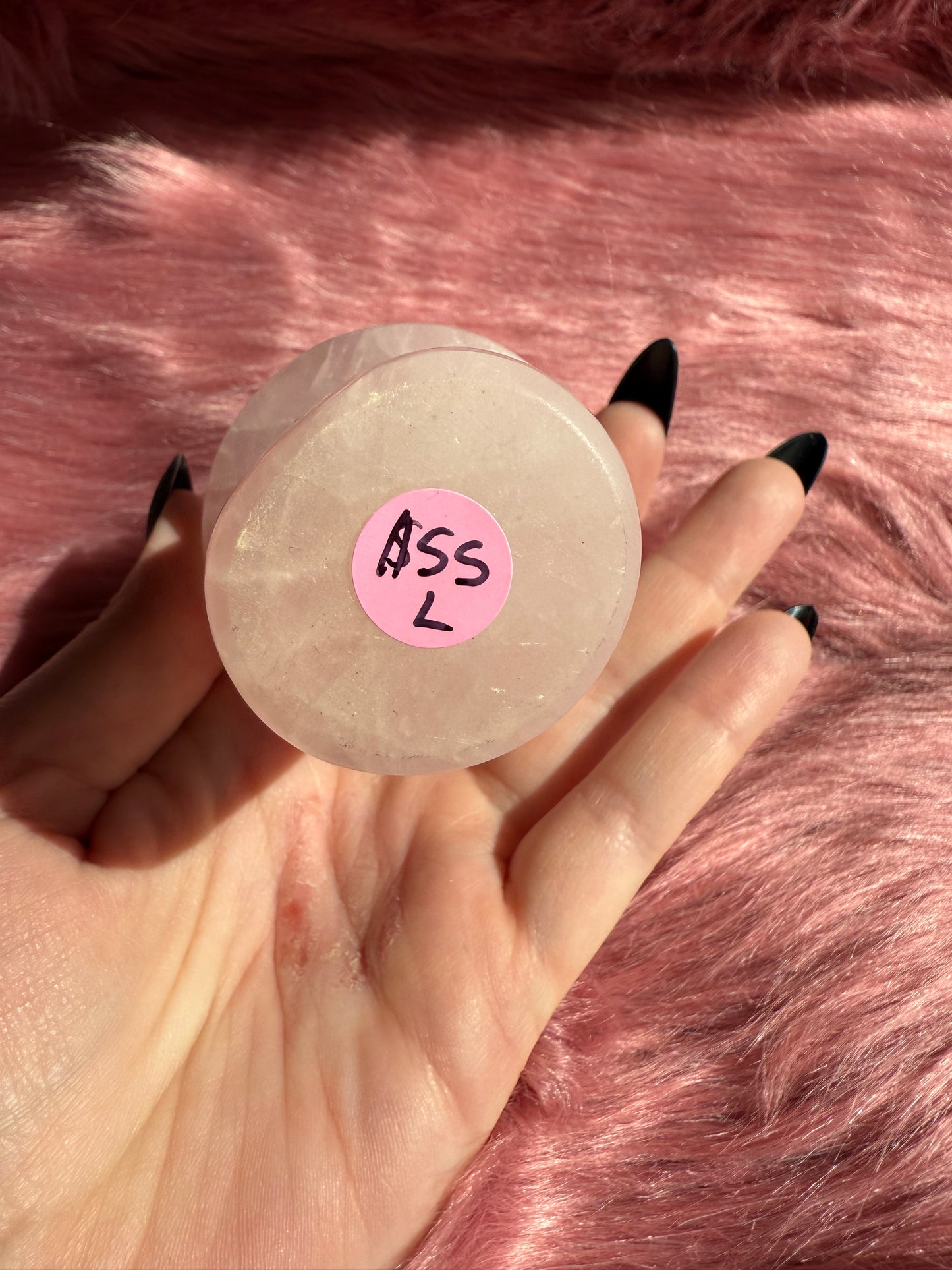 Stunning High Quality Jumbo Rose Quartz Mushroom - L