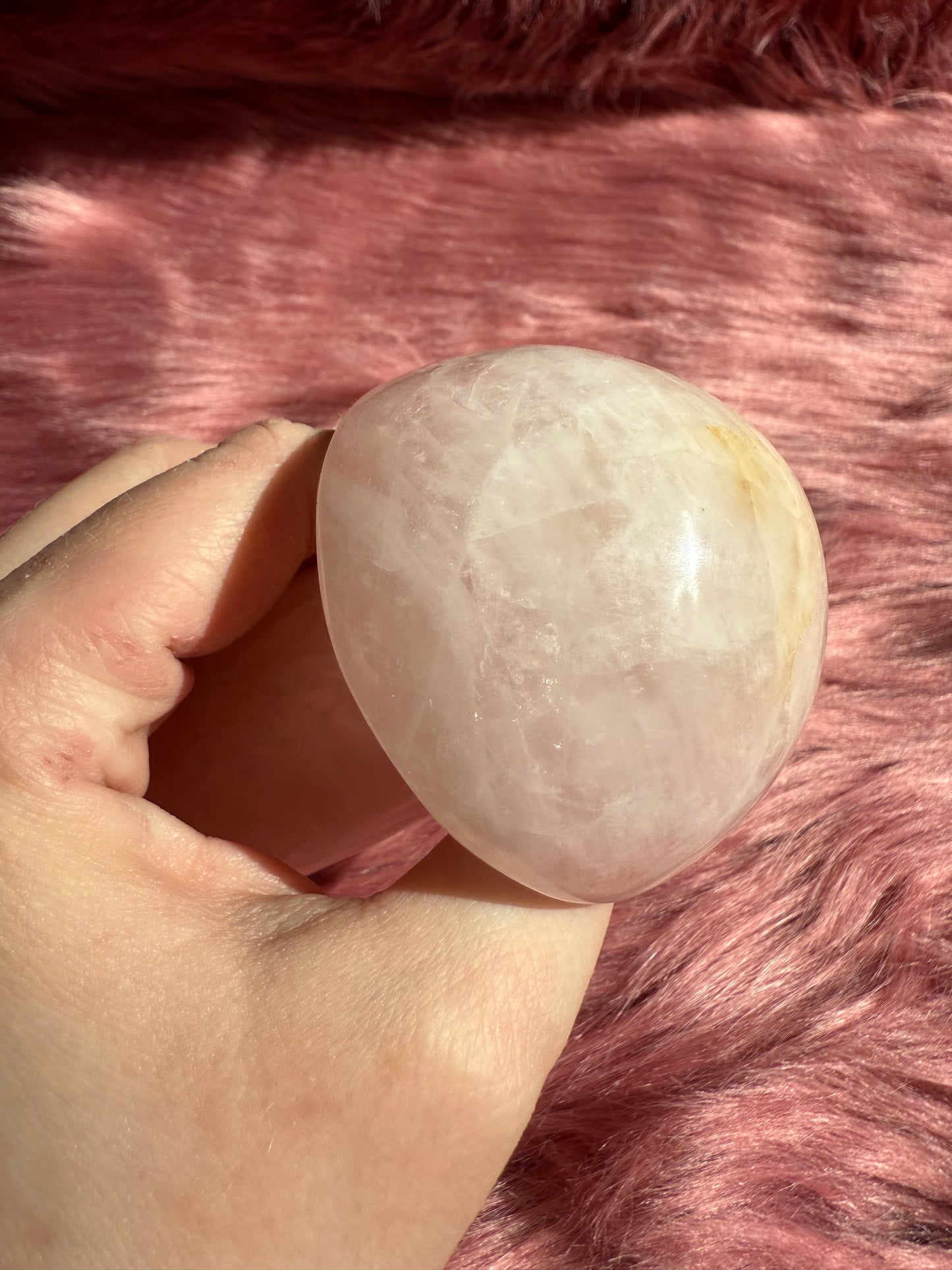 Stunning High Quality Jumbo Rose Quartz Mushroom - H