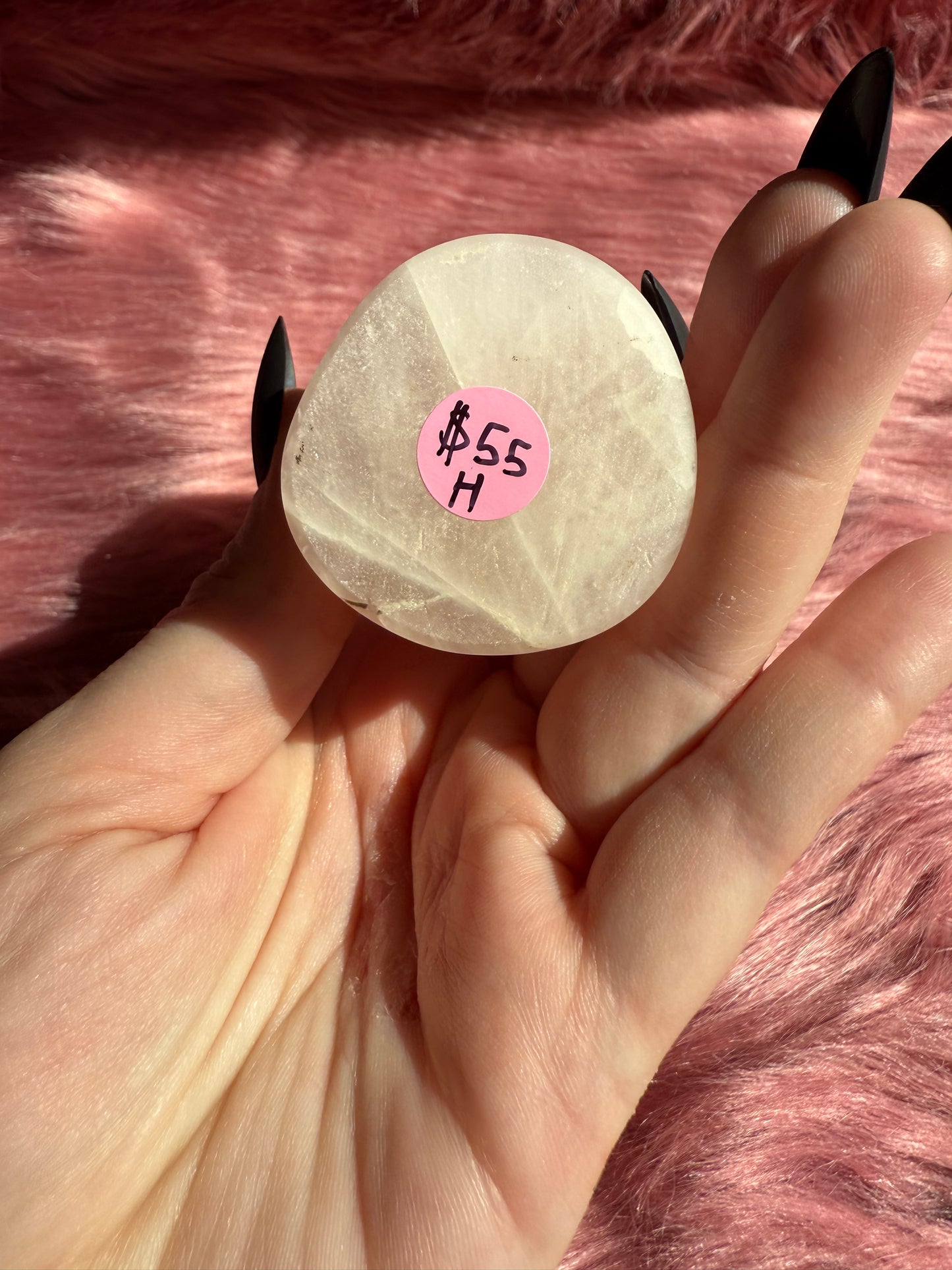 Stunning High Quality Jumbo Rose Quartz Mushroom - H