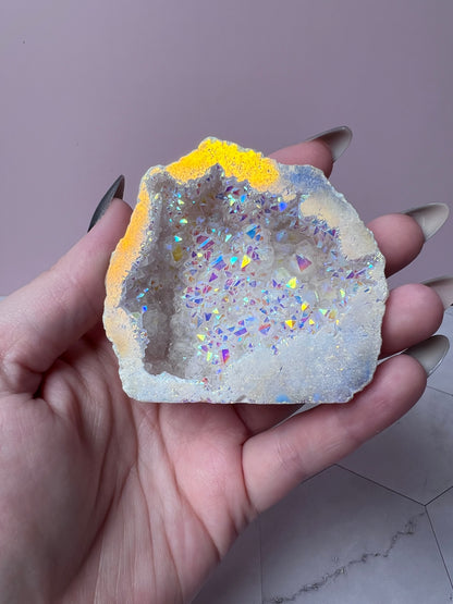 ONE (1) Stunning Aura Geode Specimen - D