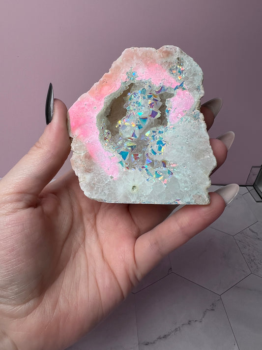 ONE (1) Stunning Aura Geode Specimen - C