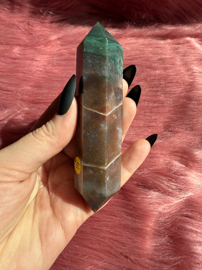 Stunning High Quality Sea Jasper Double Terminated Point - D