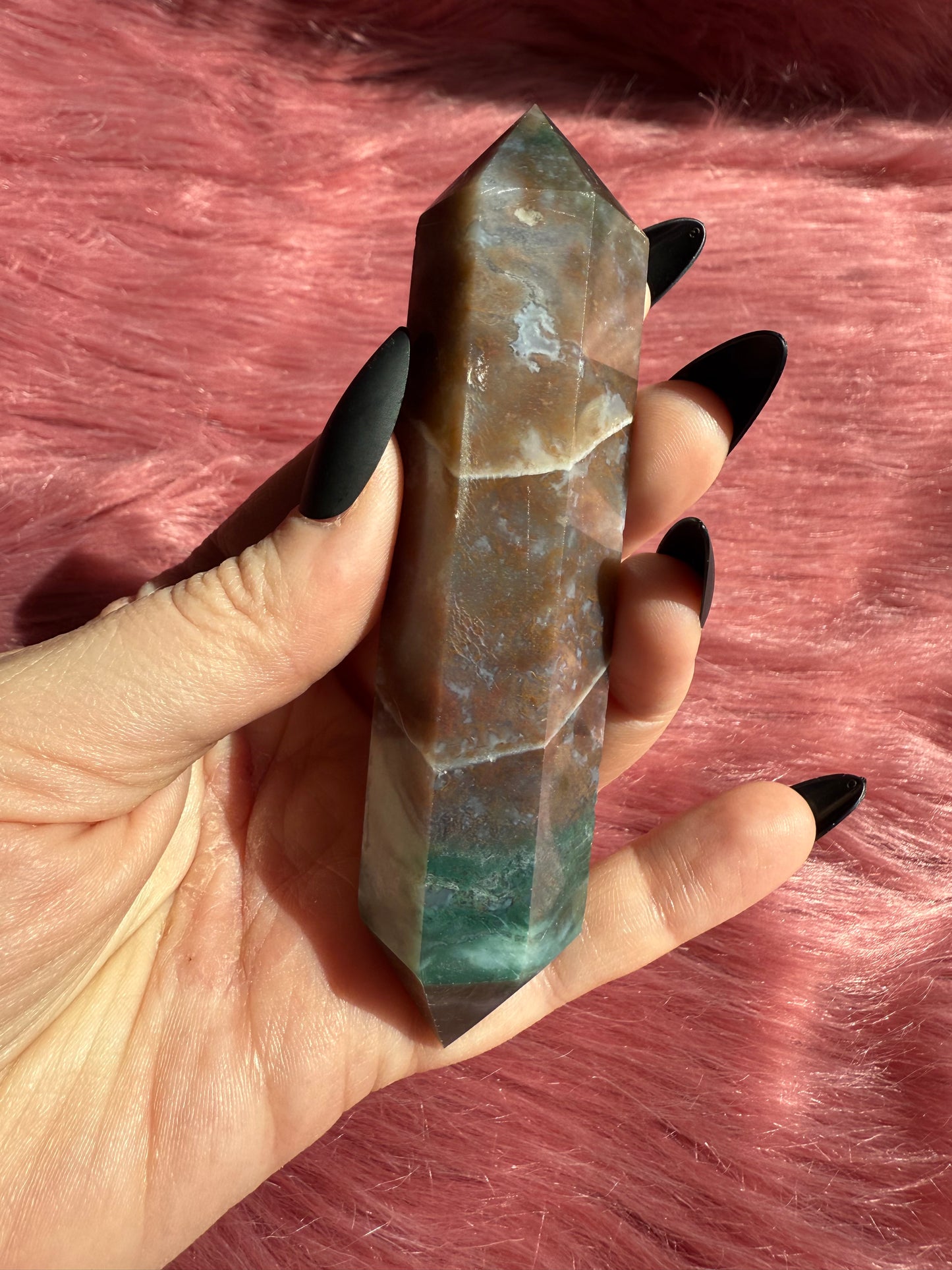 Stunning High Quality Sea Jasper Double Terminated Point - D