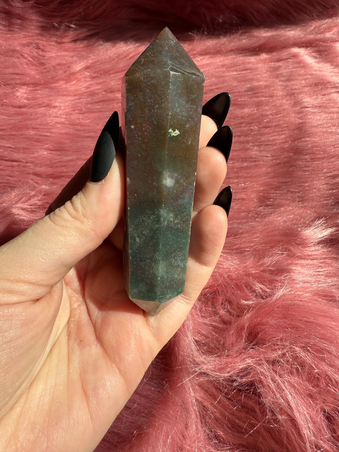 Stunning High Quality Sea Jasper Double Terminated Point - E