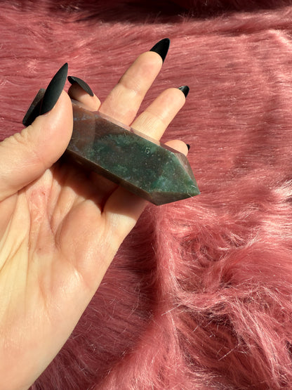 Stunning High Quality Sea Jasper Double Terminated Point - E