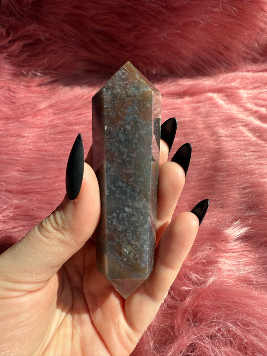 Stunning High Quality Sea Jasper Double Terminated Point - H