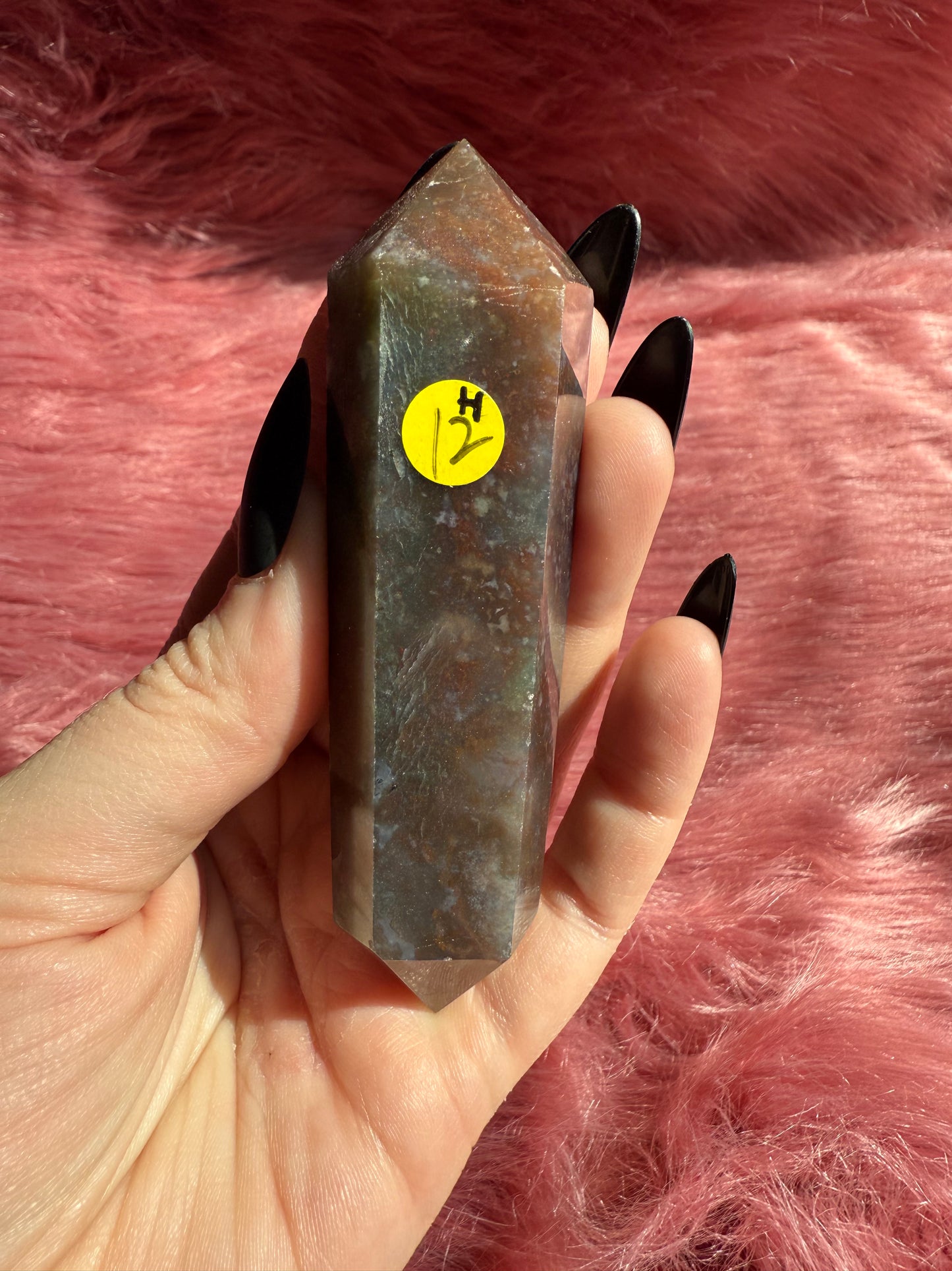 Stunning High Quality Sea Jasper Double Terminated Point - H