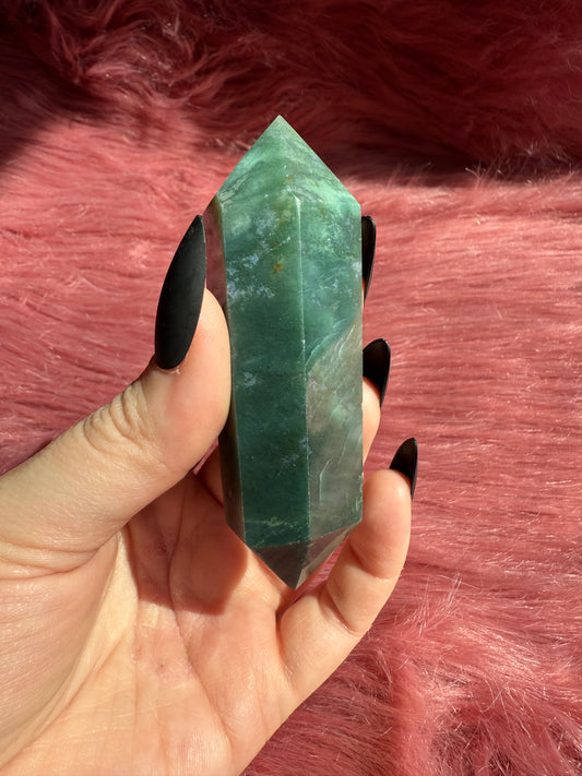 Stunning High Quality Sea Jasper Double Terminated Point - H