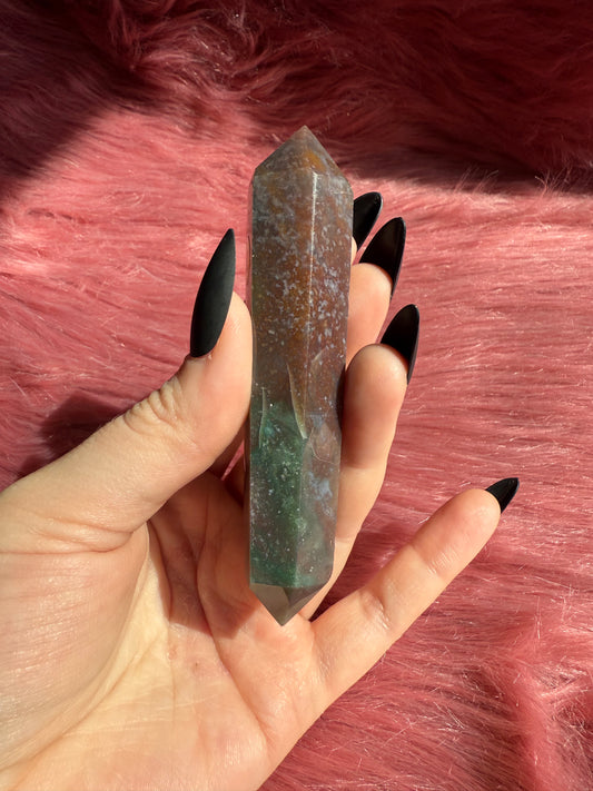 Stunning High Quality Sea Jasper Double Terminated Point - G