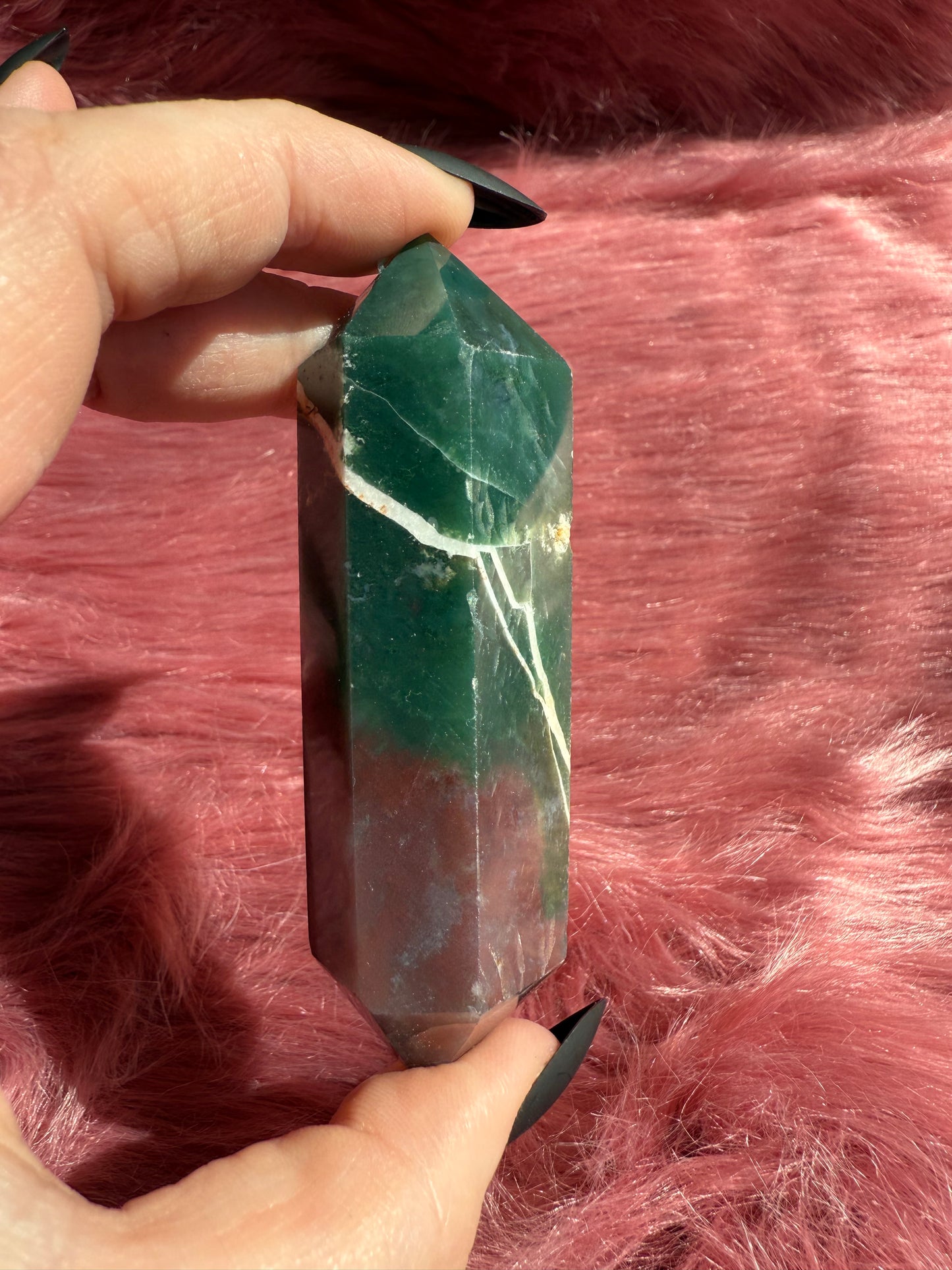 Stunning High Quality Sea Jasper Double Terminated Point - D