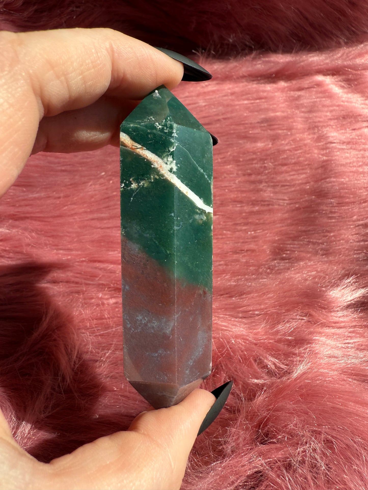 Stunning High Quality Sea Jasper Double Terminated Point - D