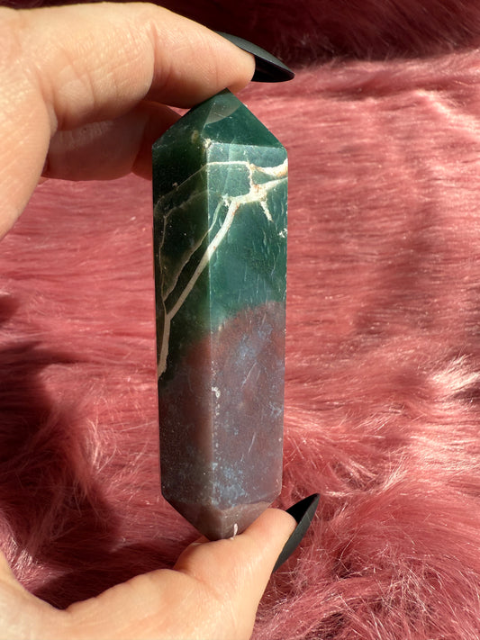 Stunning High Quality Sea Jasper Double Terminated Point - D