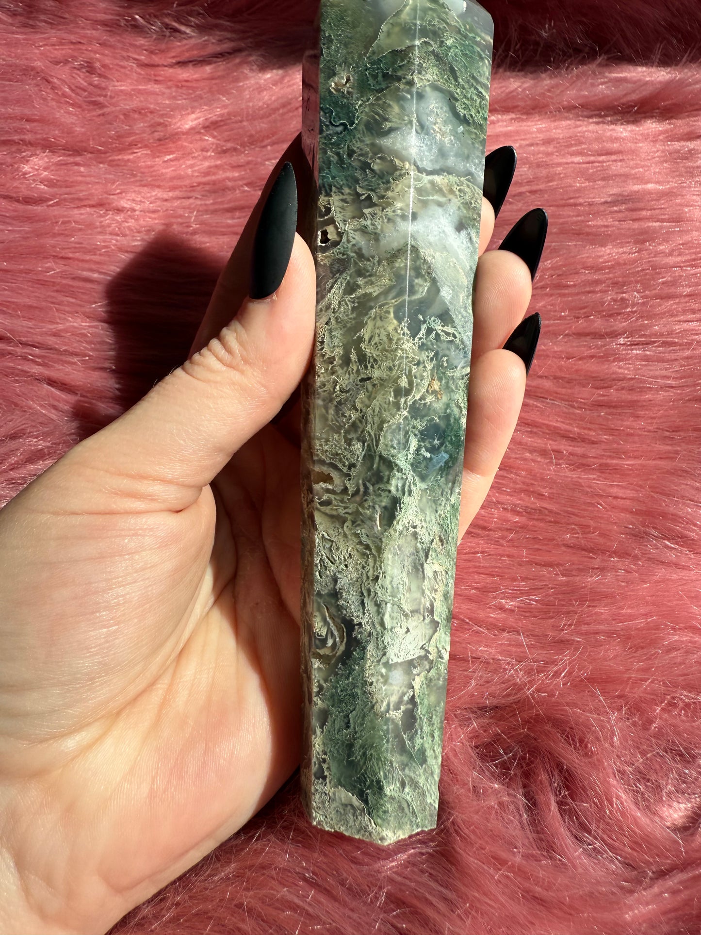 Stunning High Quality Moss Agate Wand