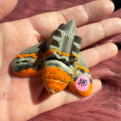 Stunning Bumblebee Jasper Cicada Carving