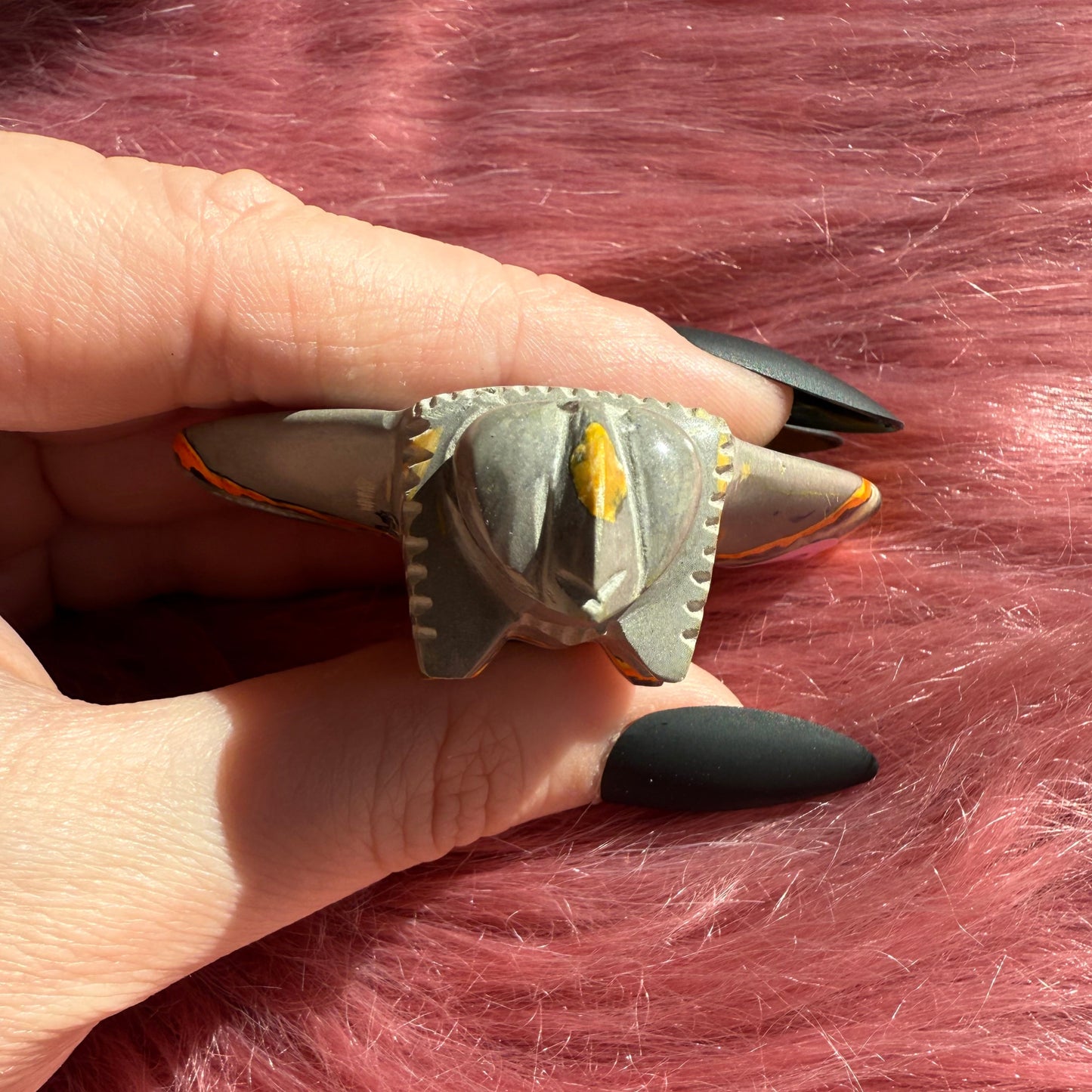 Stunning Bumblebee Jasper Cicada Carving