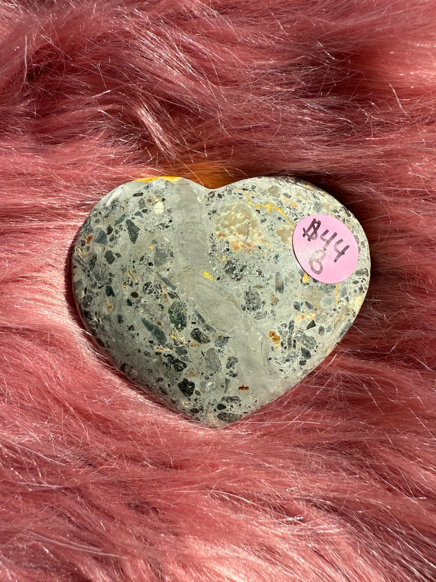 ONE (1) Stunning Bumblebee Jasper Large Heart