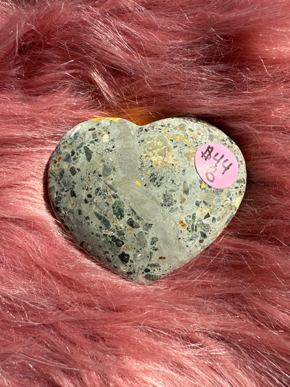 ONE (1) Stunning Bumblebee Jasper Large Heart