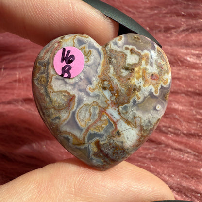 Stunning Agua Nueva Moss Agate Small Heart from Mexico