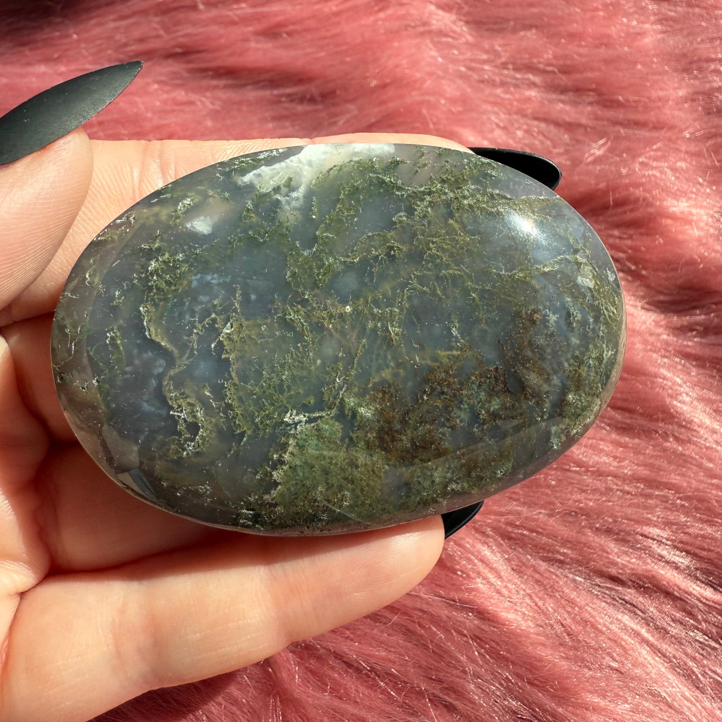 Stunning Moss Agate Palmstone - Intuitively Selected