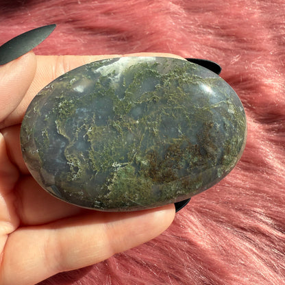 Stunning Moss Agate Palmstone - Intuitively Selected