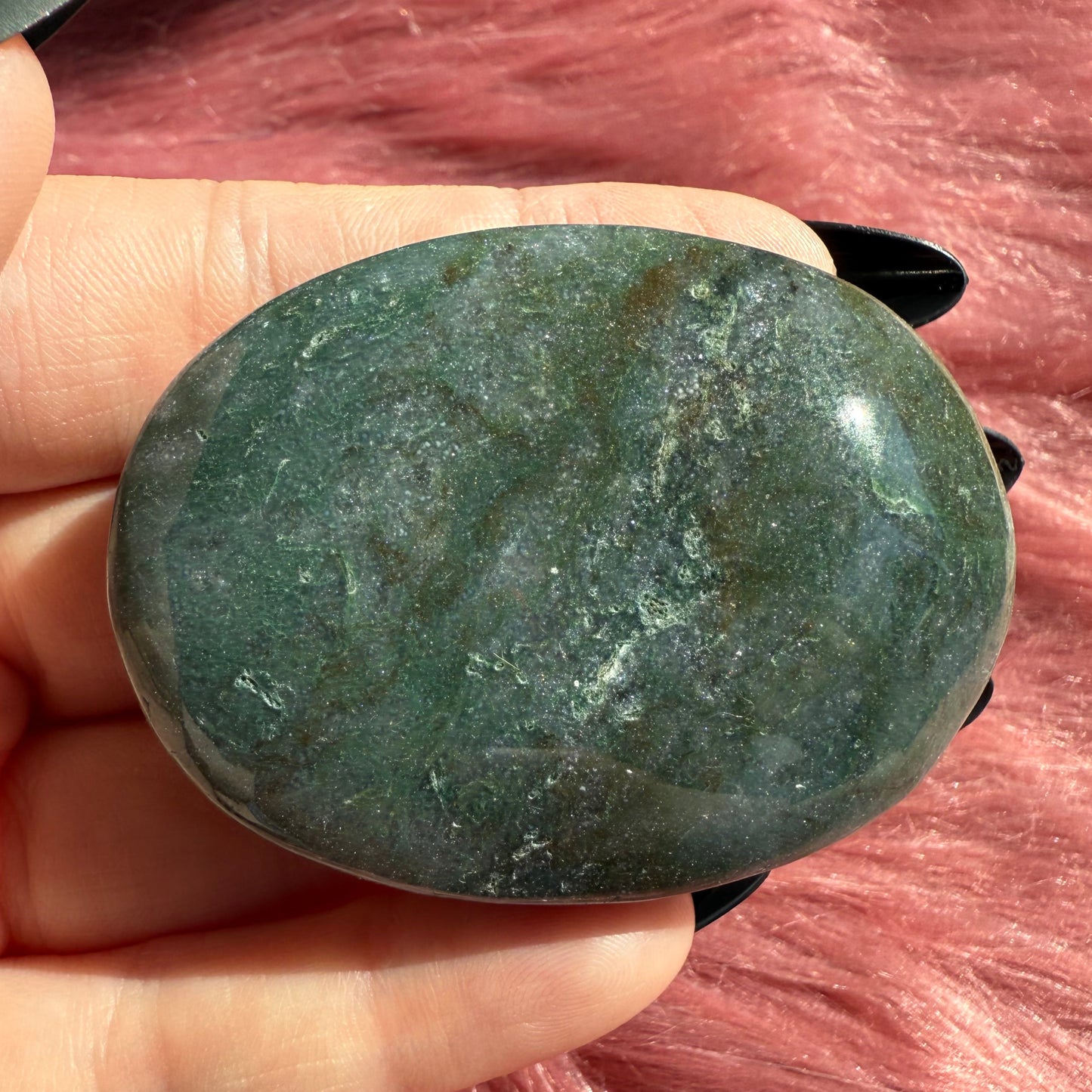 Stunning Moss Agate Palmstone - Intuitively Selected
