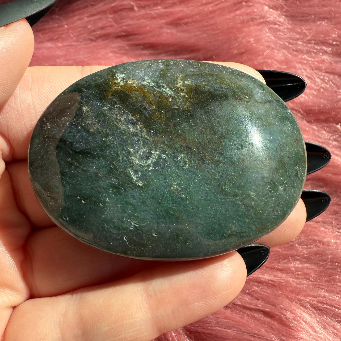 Stunning Moss Agate Palmstone - Intuitively Selected