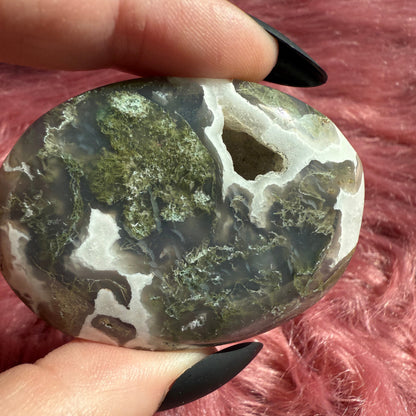 Stunning Moss Agate Palmstone - Intuitively Selected