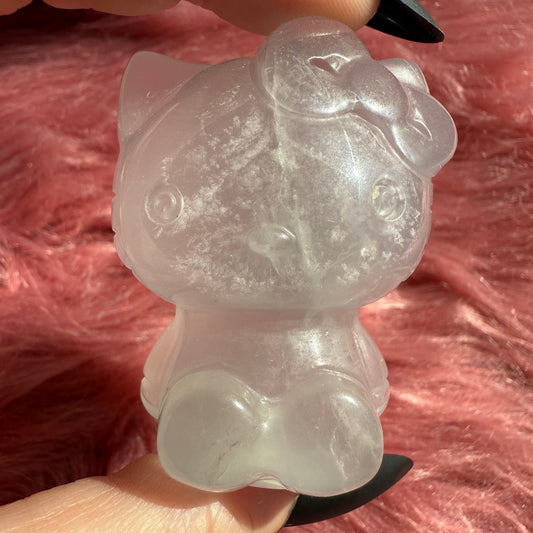 Stunning High Quality Small Size Lavender Fluorite HK Carving