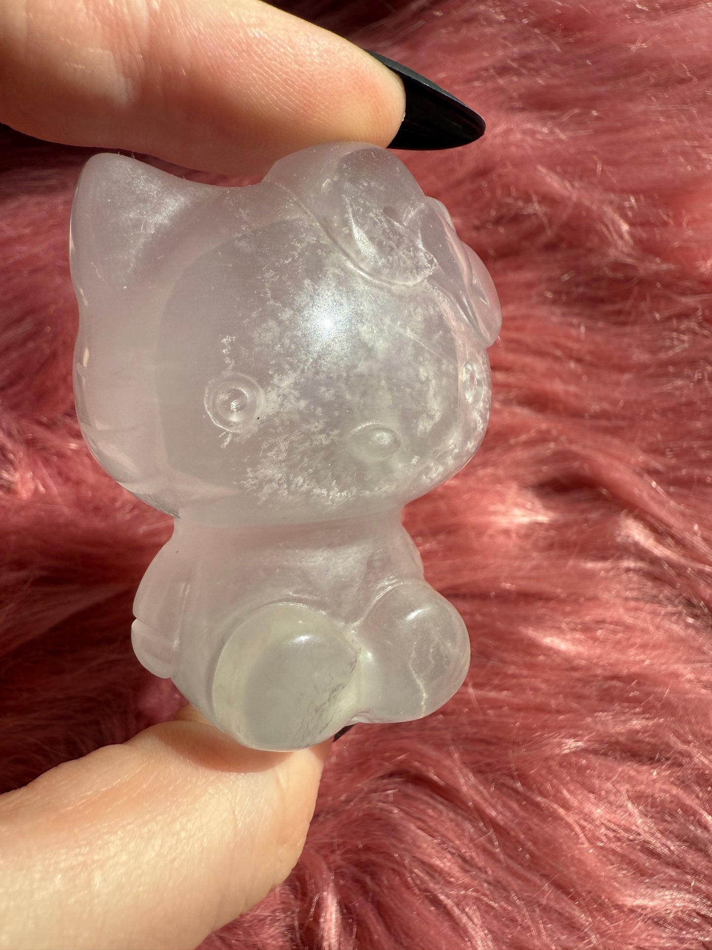 Stunning High Quality Small Size Lavender Fluorite HK Carving