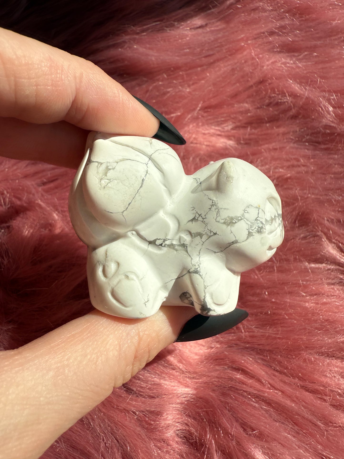 Stunning High Quality Howlite Bulbasaur Carving
