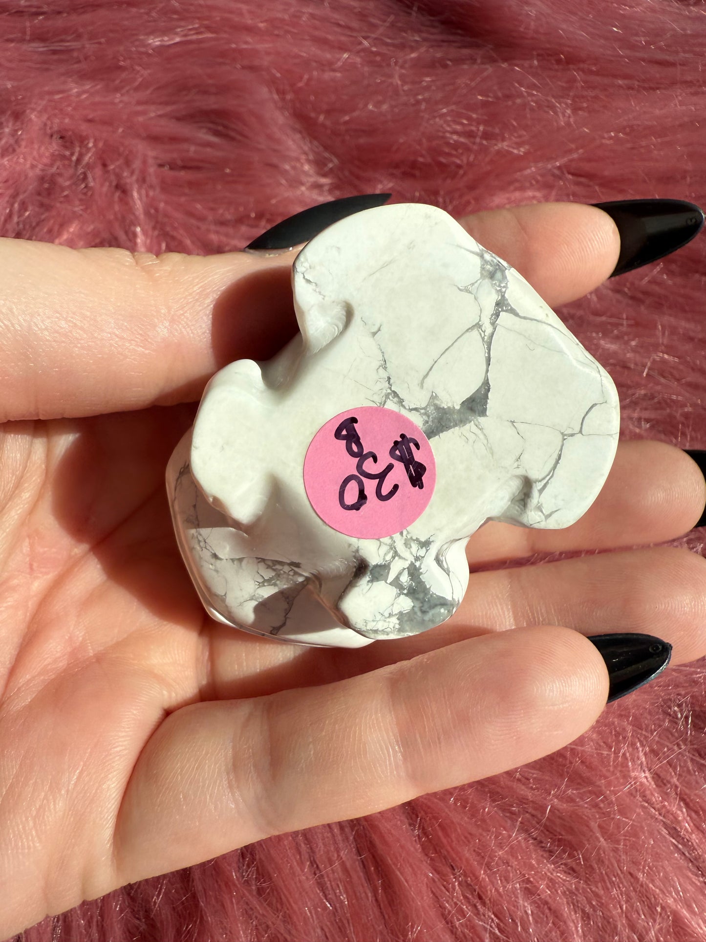 Stunning High Quality Howlite Bulbasaur Carving
