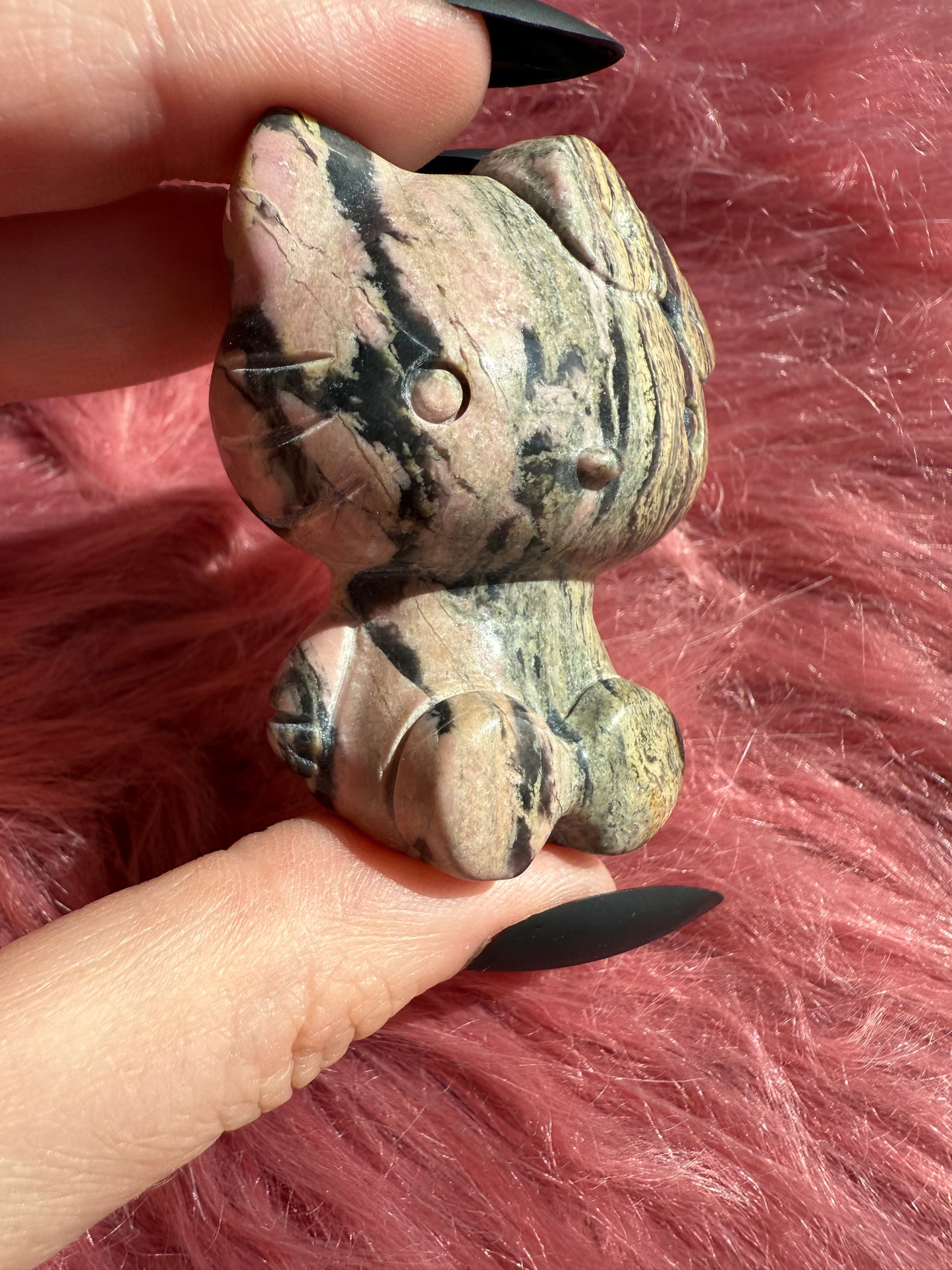 Stunning High Quality Small Size Rhodonite HK Carving - B