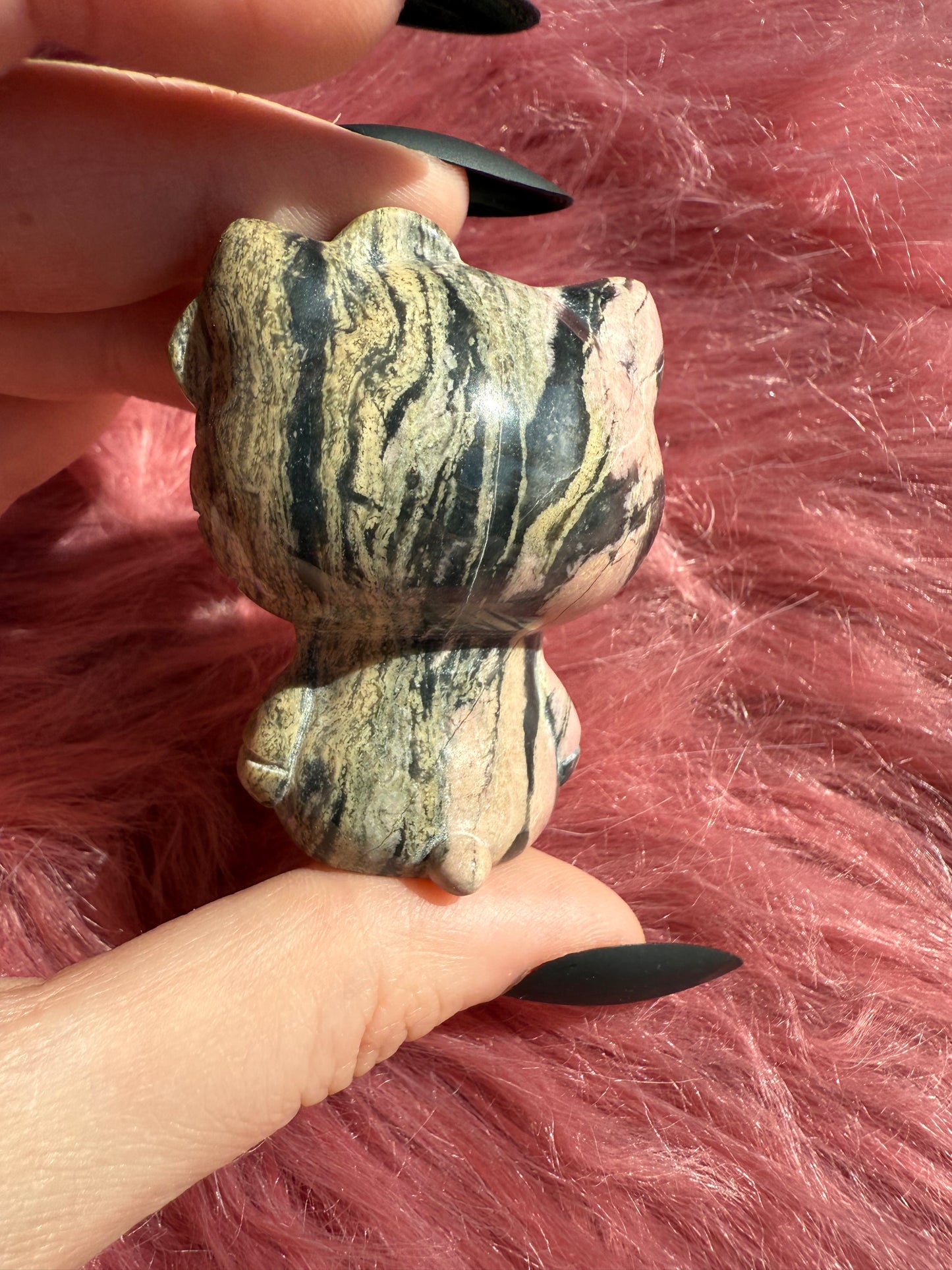 Stunning High Quality Small Size Rhodonite HK Carving - B