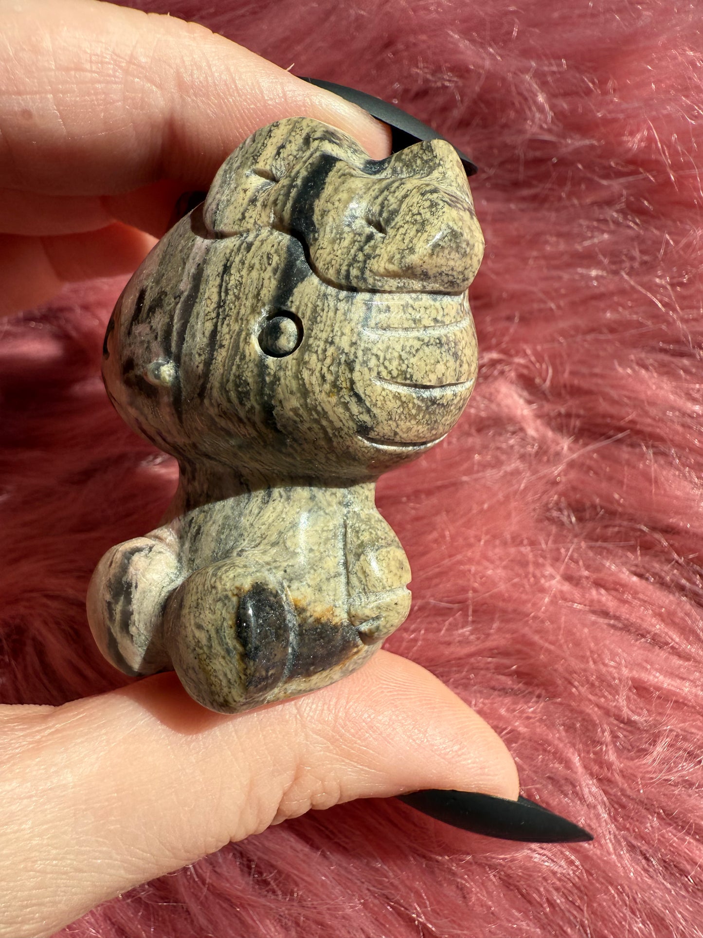Stunning High Quality Small Size Rhodonite HK Carving - B