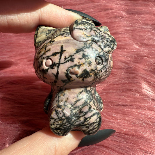 Stunning High Quality Small Size Rhodonite HK Carving - A