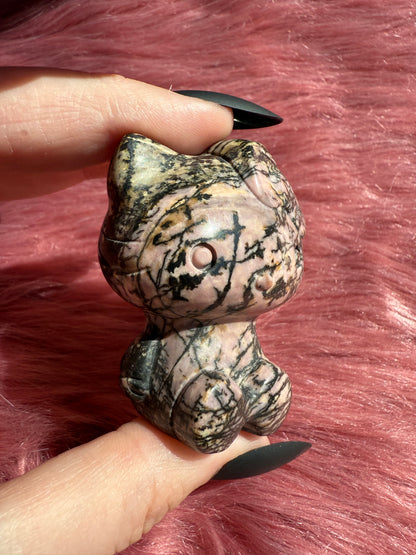 Stunning High Quality Small Size Rhodonite HK Carving - A