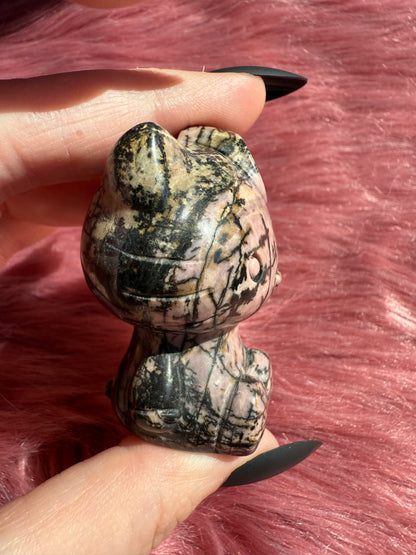 Stunning High Quality Small Size Rhodonite HK Carving - A