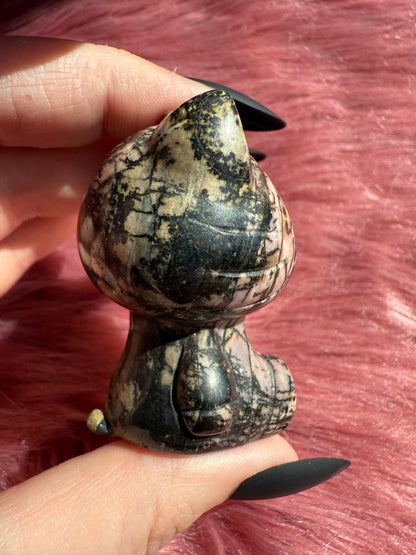 Stunning High Quality Small Size Rhodonite HK Carving - A