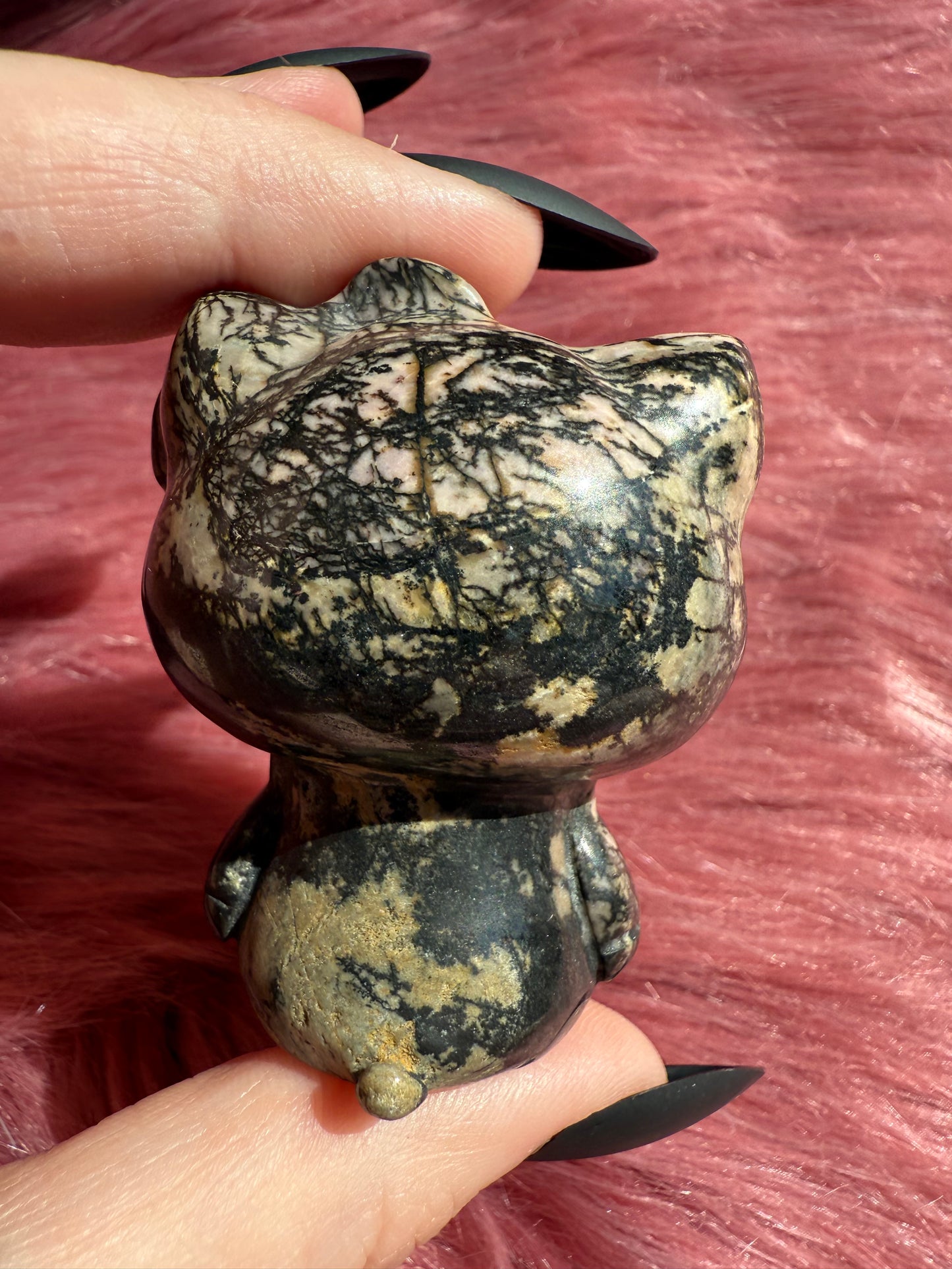 Stunning High Quality Small Size Rhodonite HK Carving - A