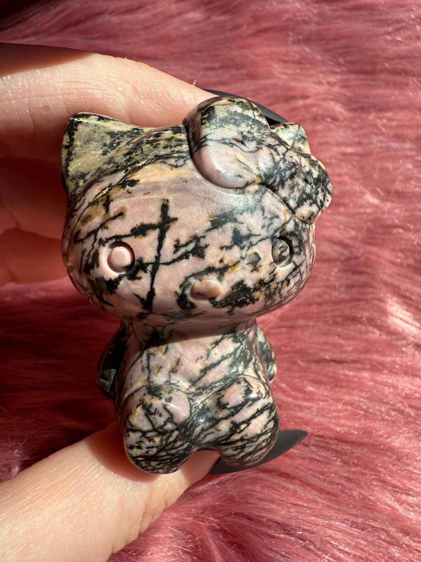 Stunning High Quality Small Size Rhodonite HK Carving - A