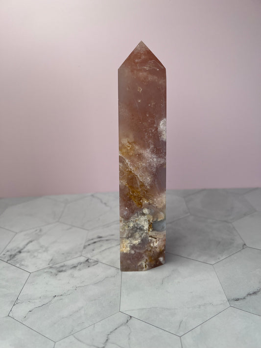 ONE (1) Stunning High Quality Pink Amethyst Tower